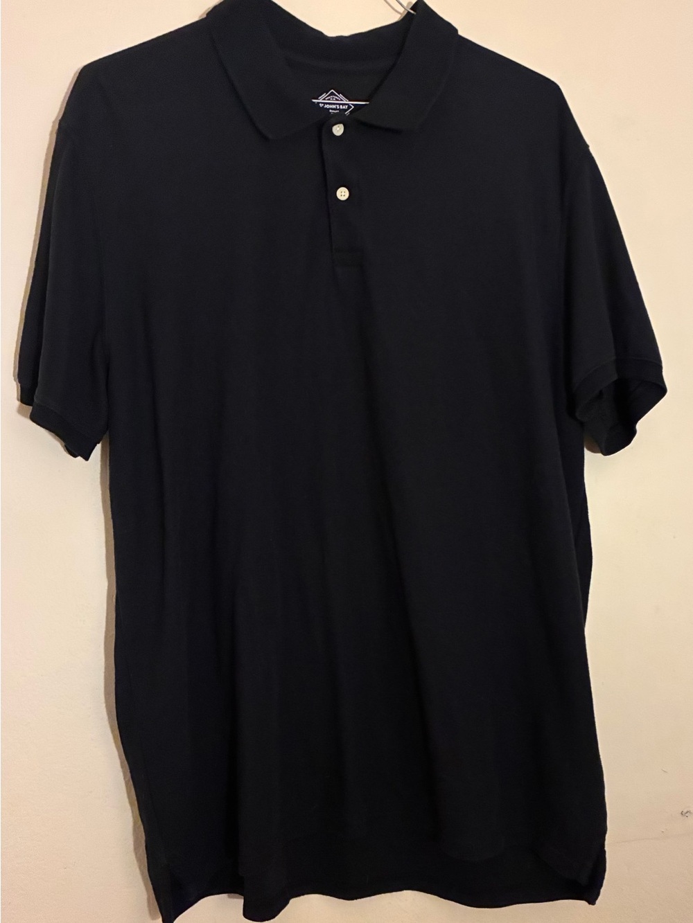 St. John's Bay Black Men's Polo Shirt